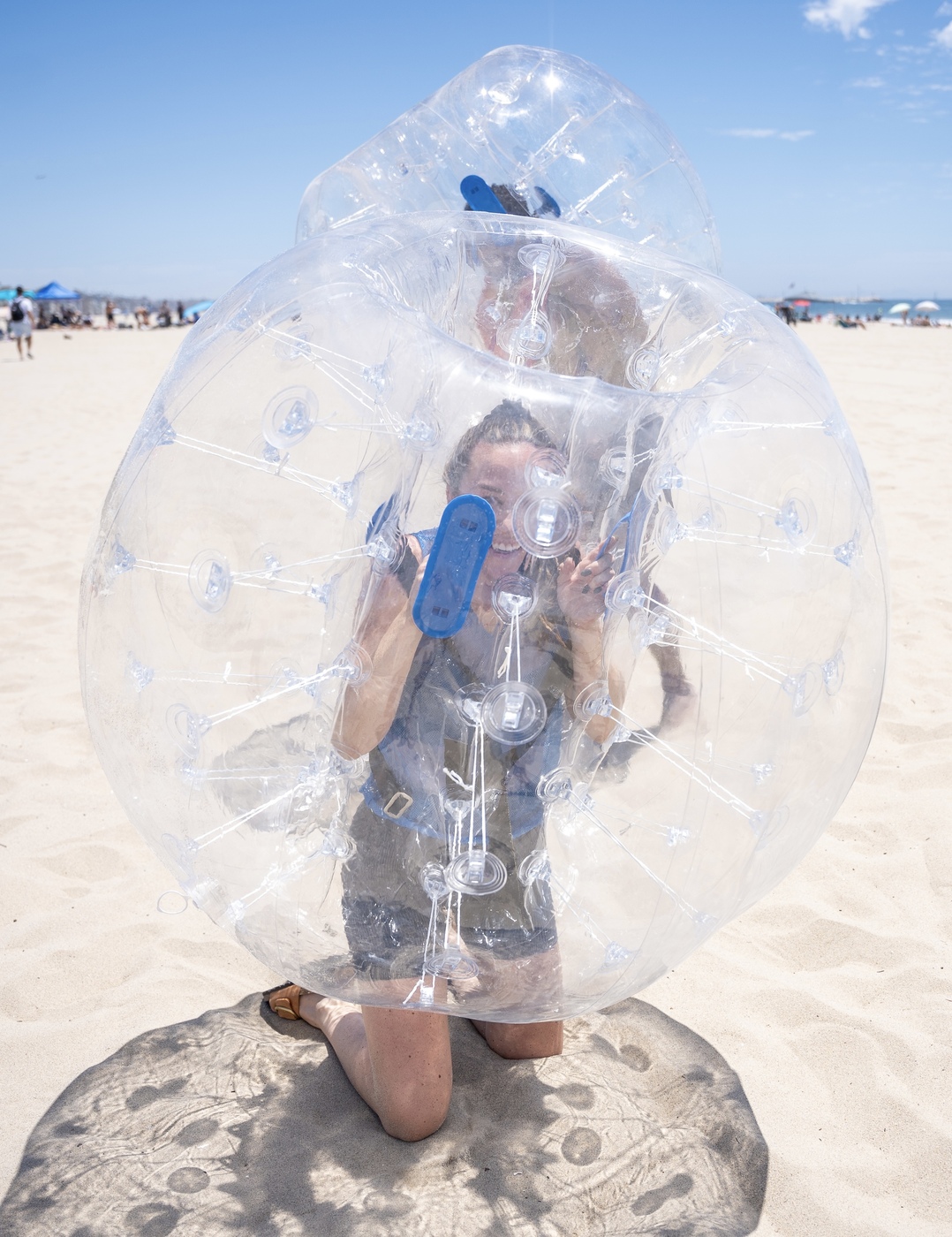 Marina del Rey inflatable football game